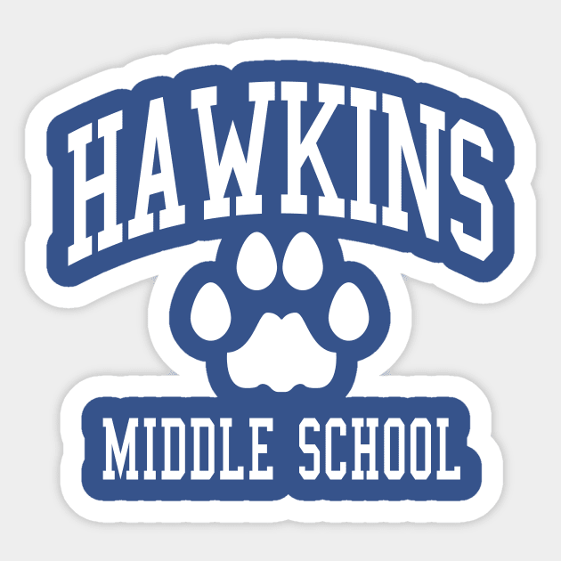 Hawkins Middle School Stranger things Sticker by stayfrostybro
